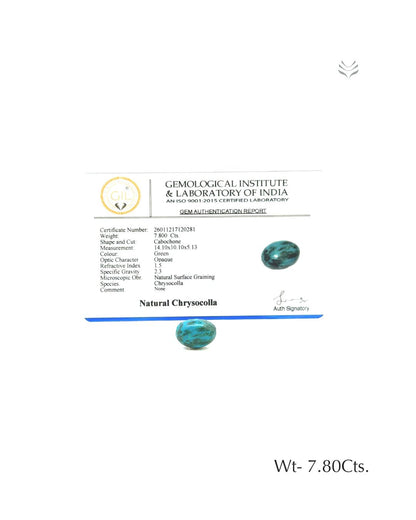 Chrysocolla - 7.80 Ct