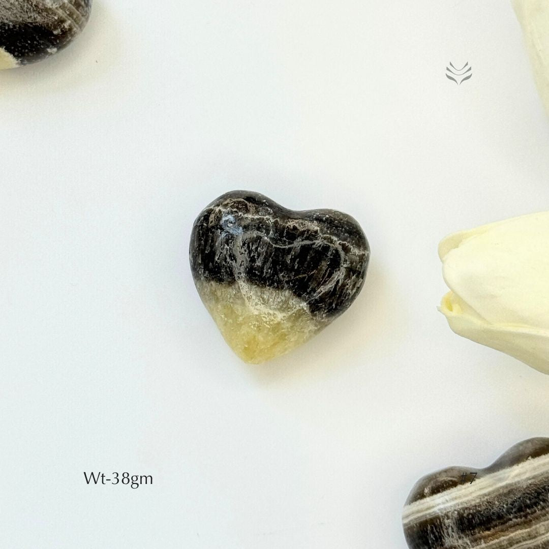 Cheat Proof Zebra Calcite Heart