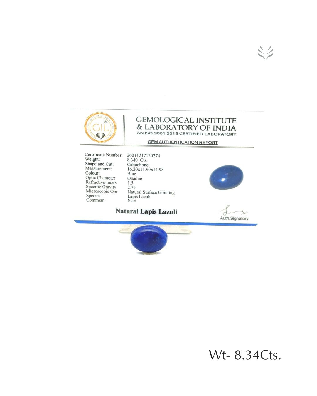 Lapis Lazuli - 8.34 Ct