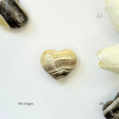 Cheat Proof Zebra Calcite Heart