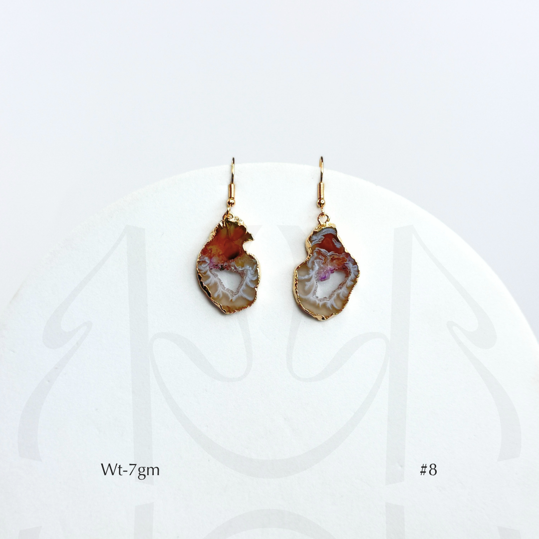 Peach Agate Earrings