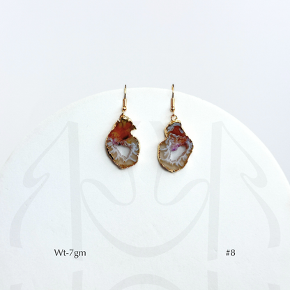 Peach Agate Earrings