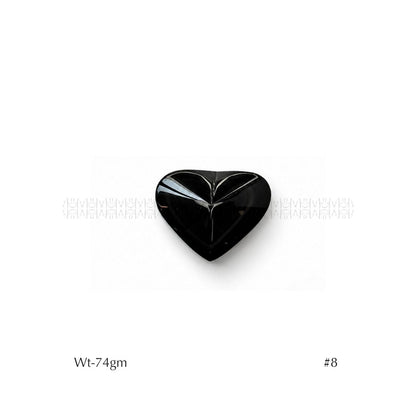 Rainbow Black Obsidian Hearts 