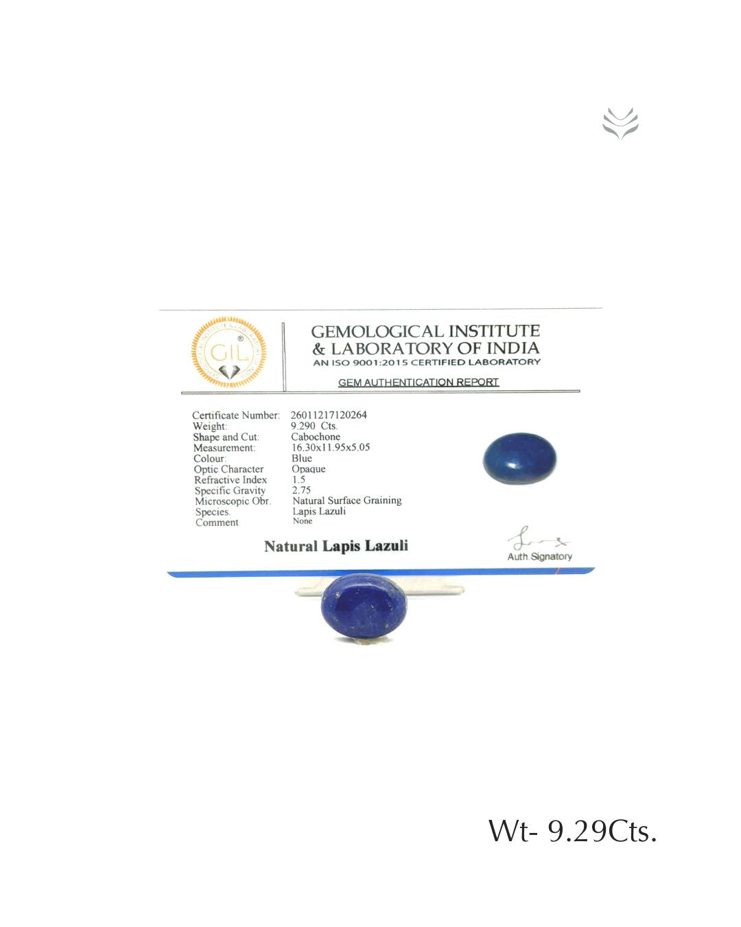 Lapis Lazuli - 9.29 Ct