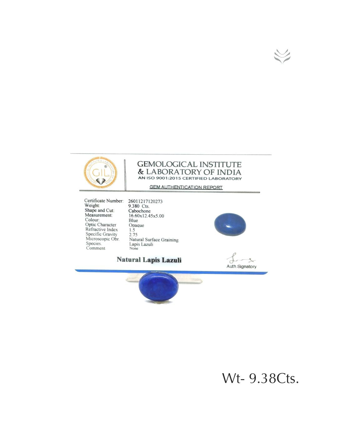 Lapis Lazuli - 9.38 Ct