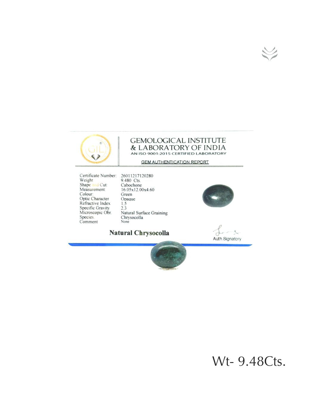 Chrysocolla - 9.48 Ct