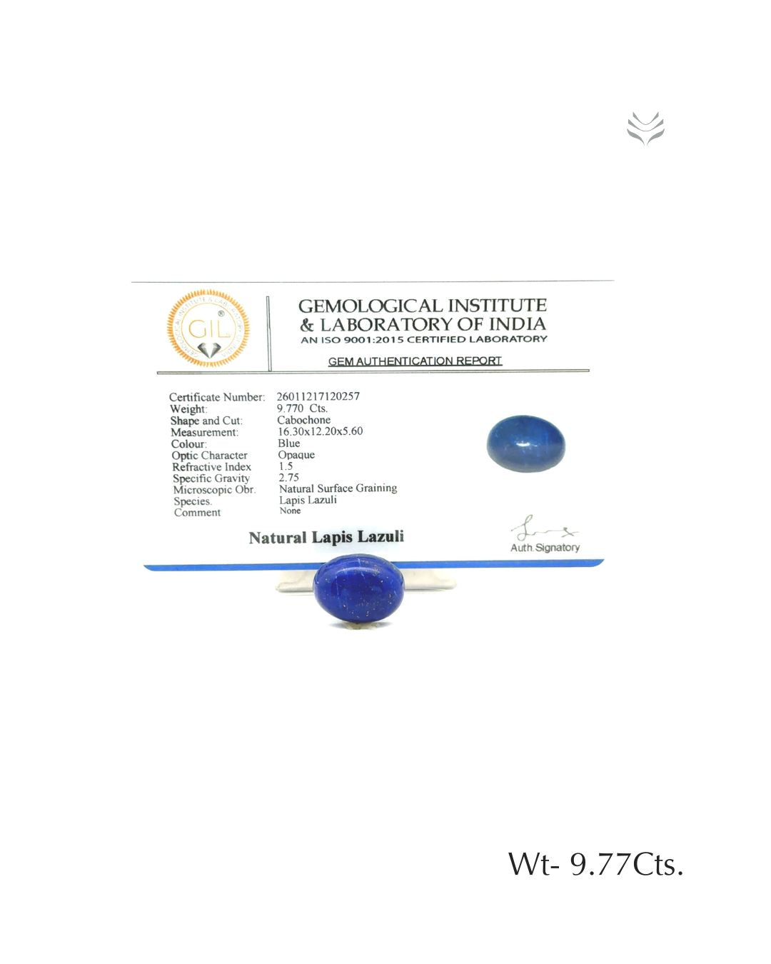 Lapis Lazuli - 9.77 Ct