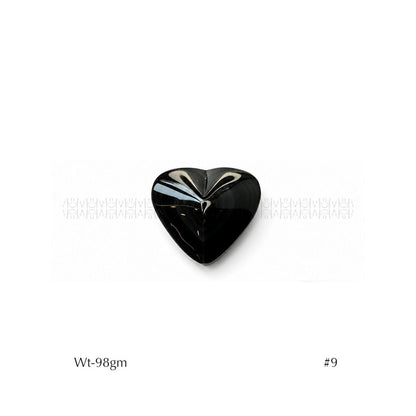 Rainbow Black Obsidian Hearts 