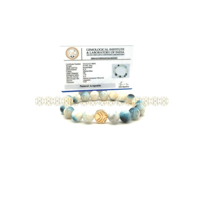 Natural Evil Eye Aragonite Bracelet 