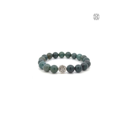 Forgiveness and Happiness Moss Agate Bracelet 