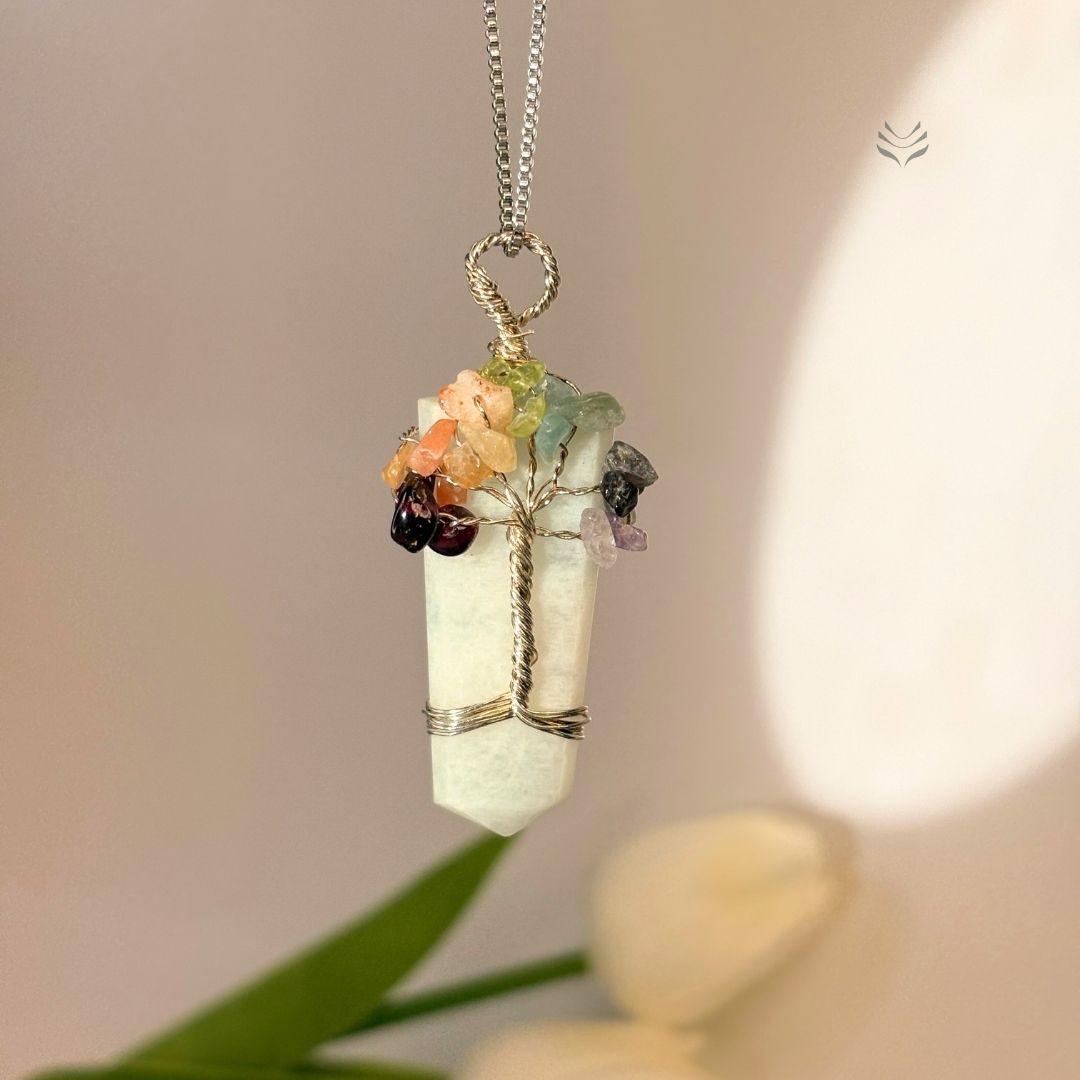 Amazonite Tree Of Life Pendant