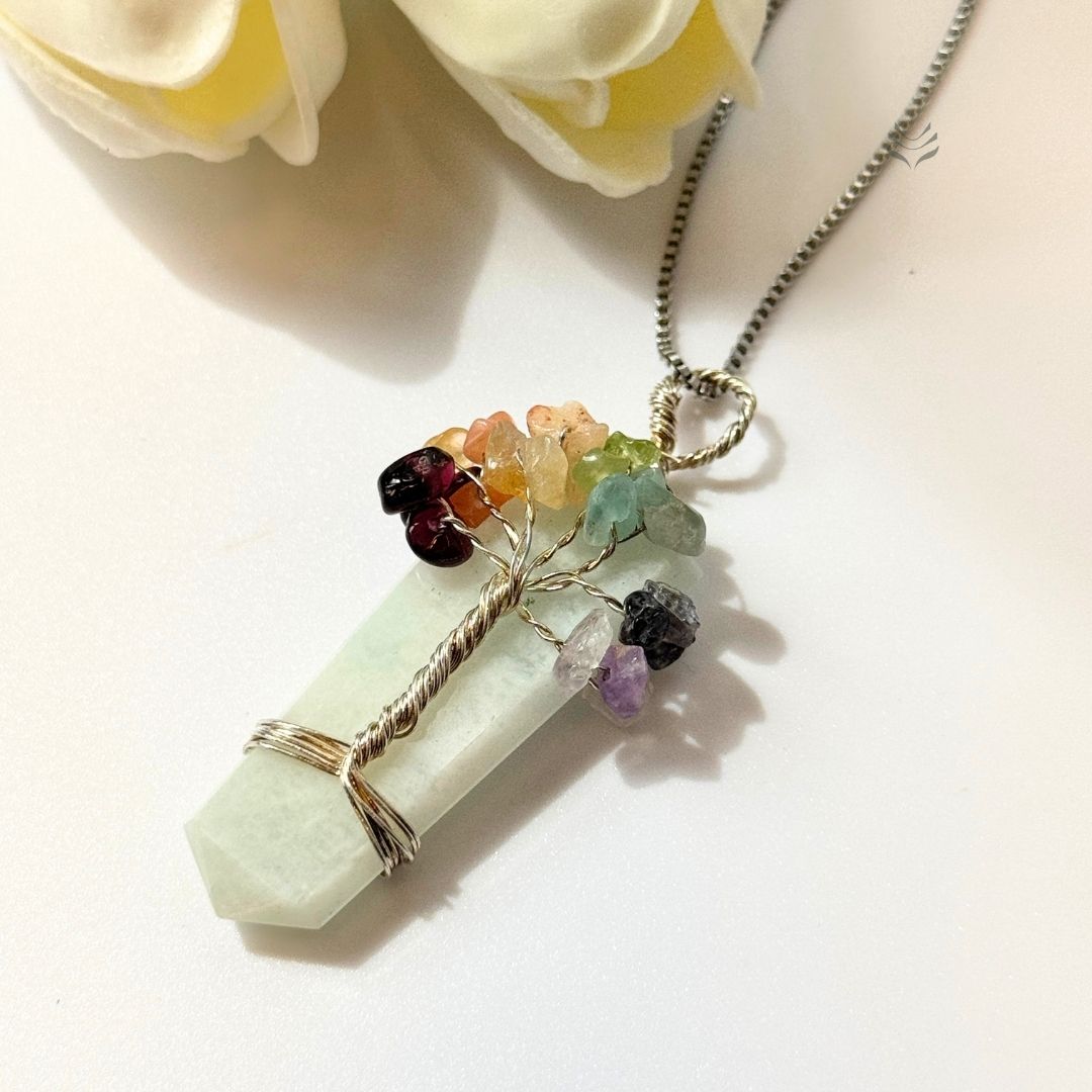 Amazonite Tree Of Life Pendant