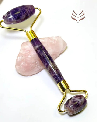 Healing Amethyst Crystal Roller for Facial Massage
