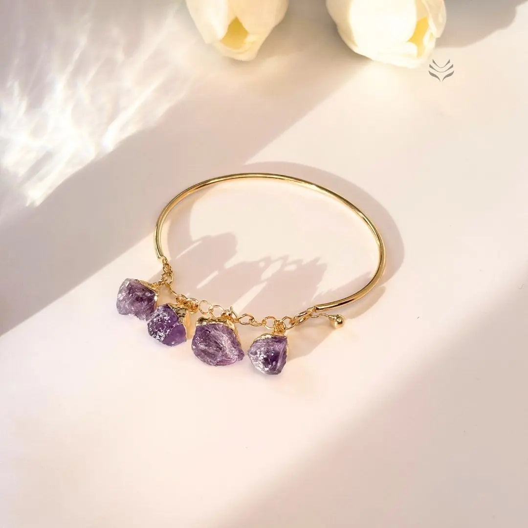 Amethyst Gold Plated Wristlet  Jewellery