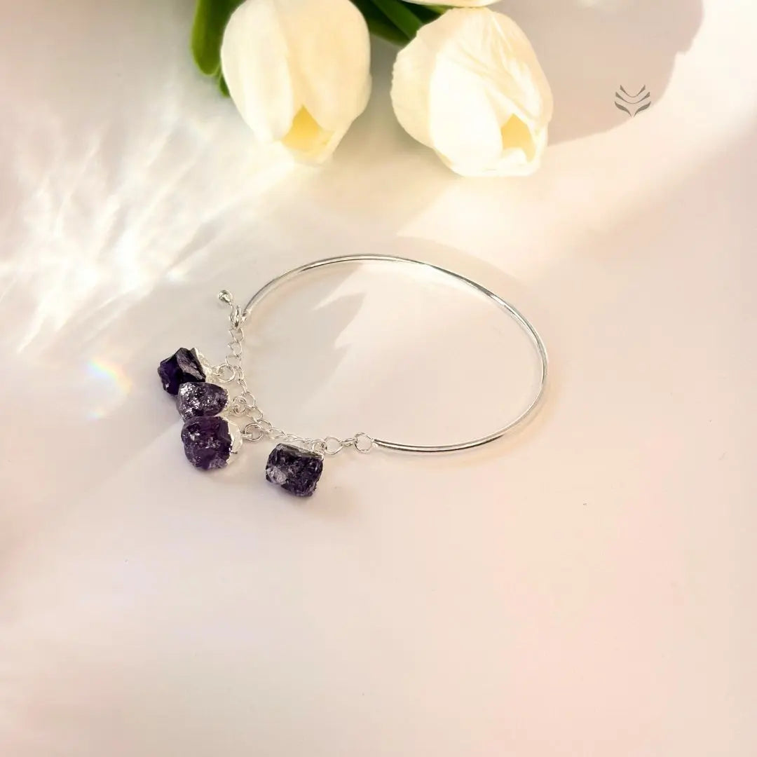 Amethyst Silver Plated Wristlet  Jewellery
