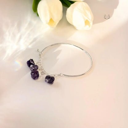 Amethyst Silver Plated Wristlet  Jewellery