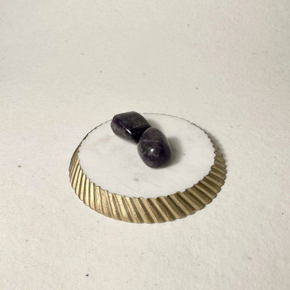 Amethyst Tumble - Eases headaches and releases tension, heals diseases of the lungs and respiratory tract, skin conditions, cellular disorders and diseases of the digestive tract
