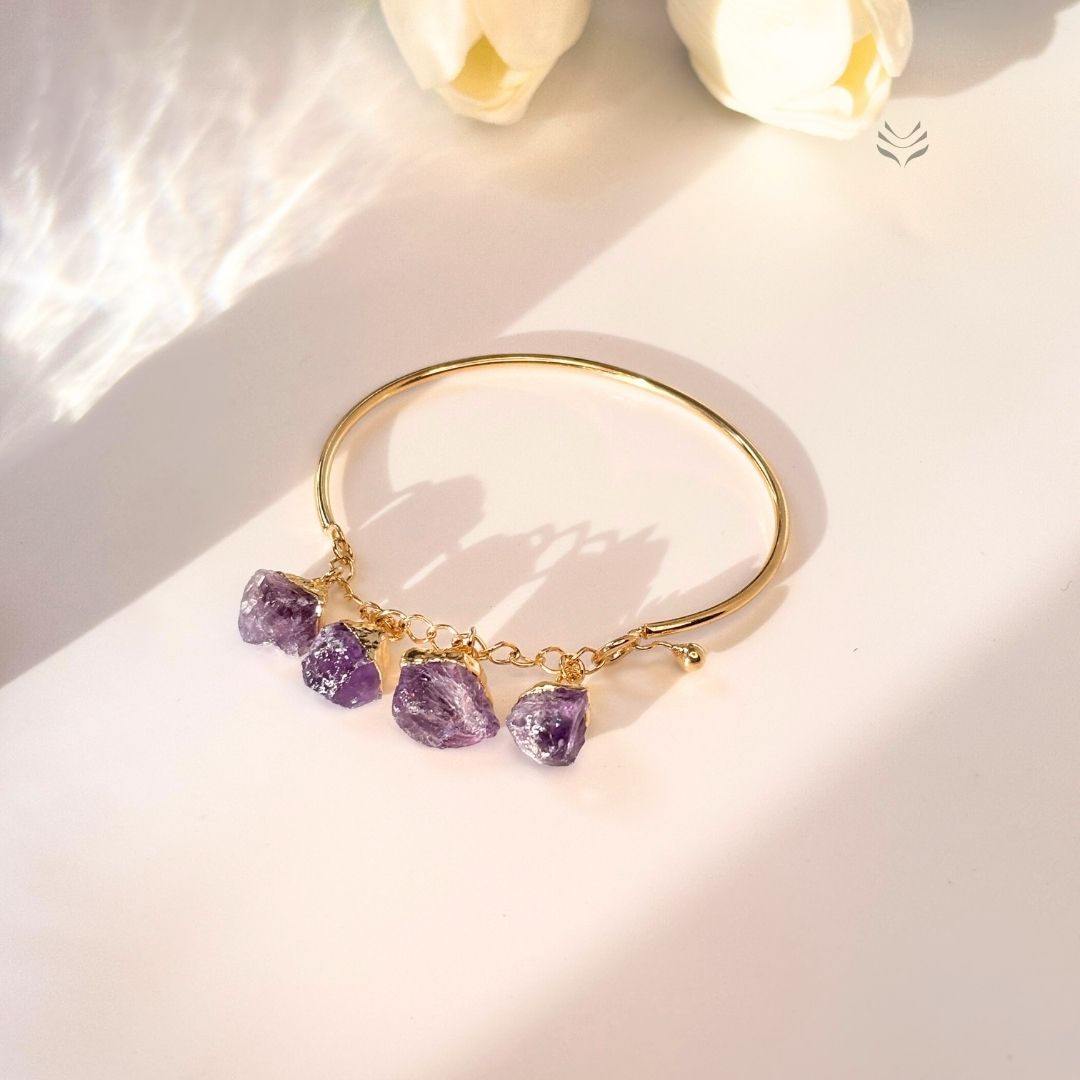 Amethyst Gold Plated Wristlet