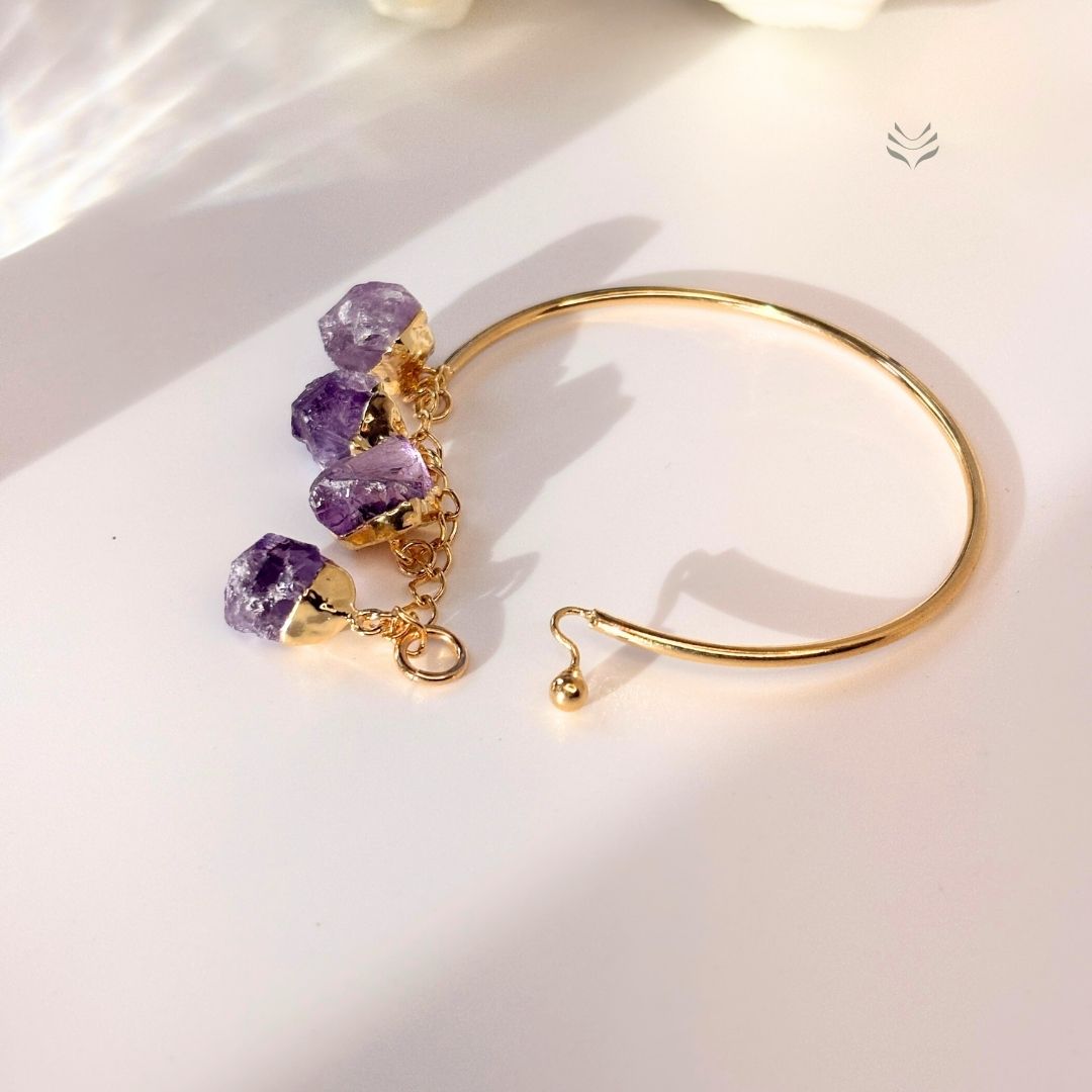 Amethyst Gold Plated Wristlet