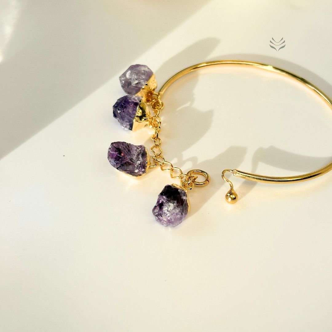 Amethyst Gold Plated Wristlet