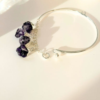 Amethyst Silver Plated Wristlet