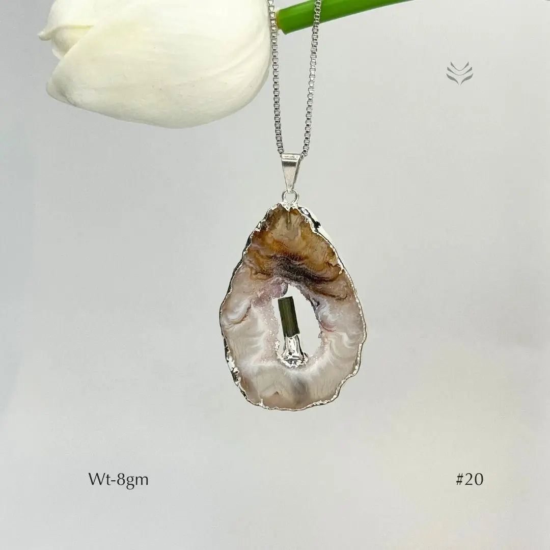 Anti Betrayal Geode Pendant  Jewellery