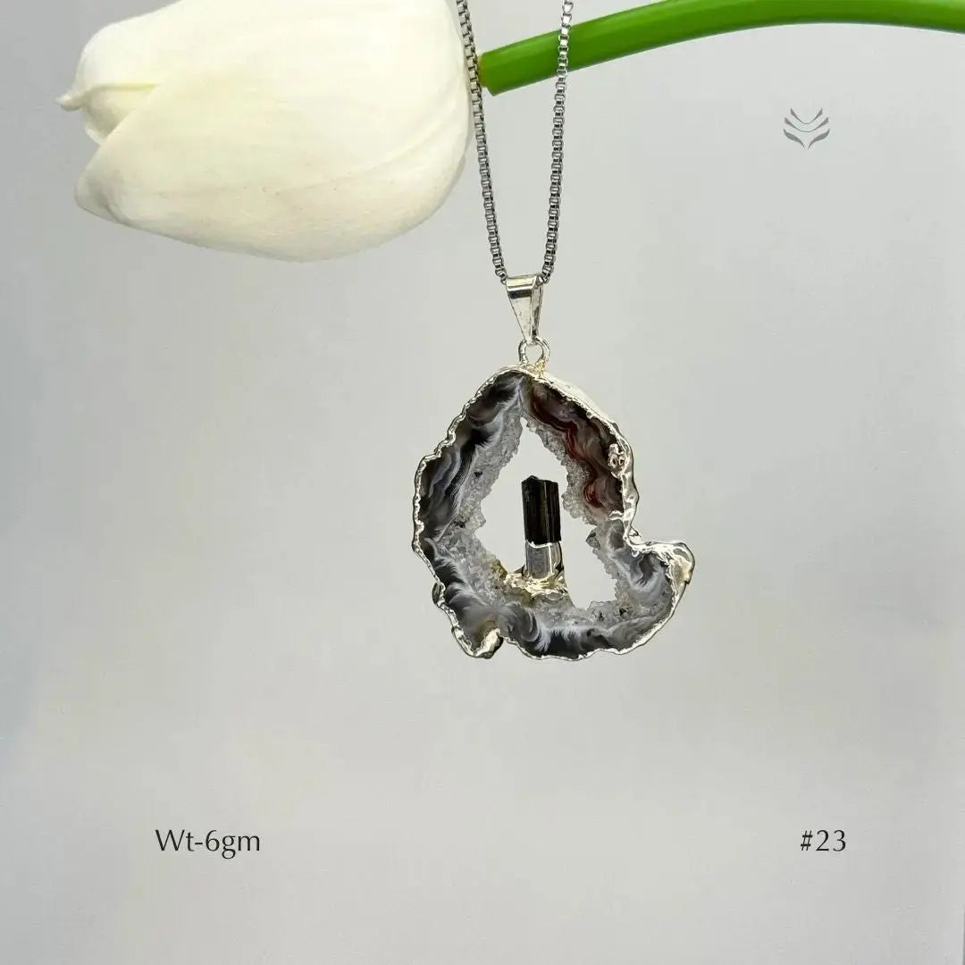 Anti Betrayal Geode Pendant  Jewellery