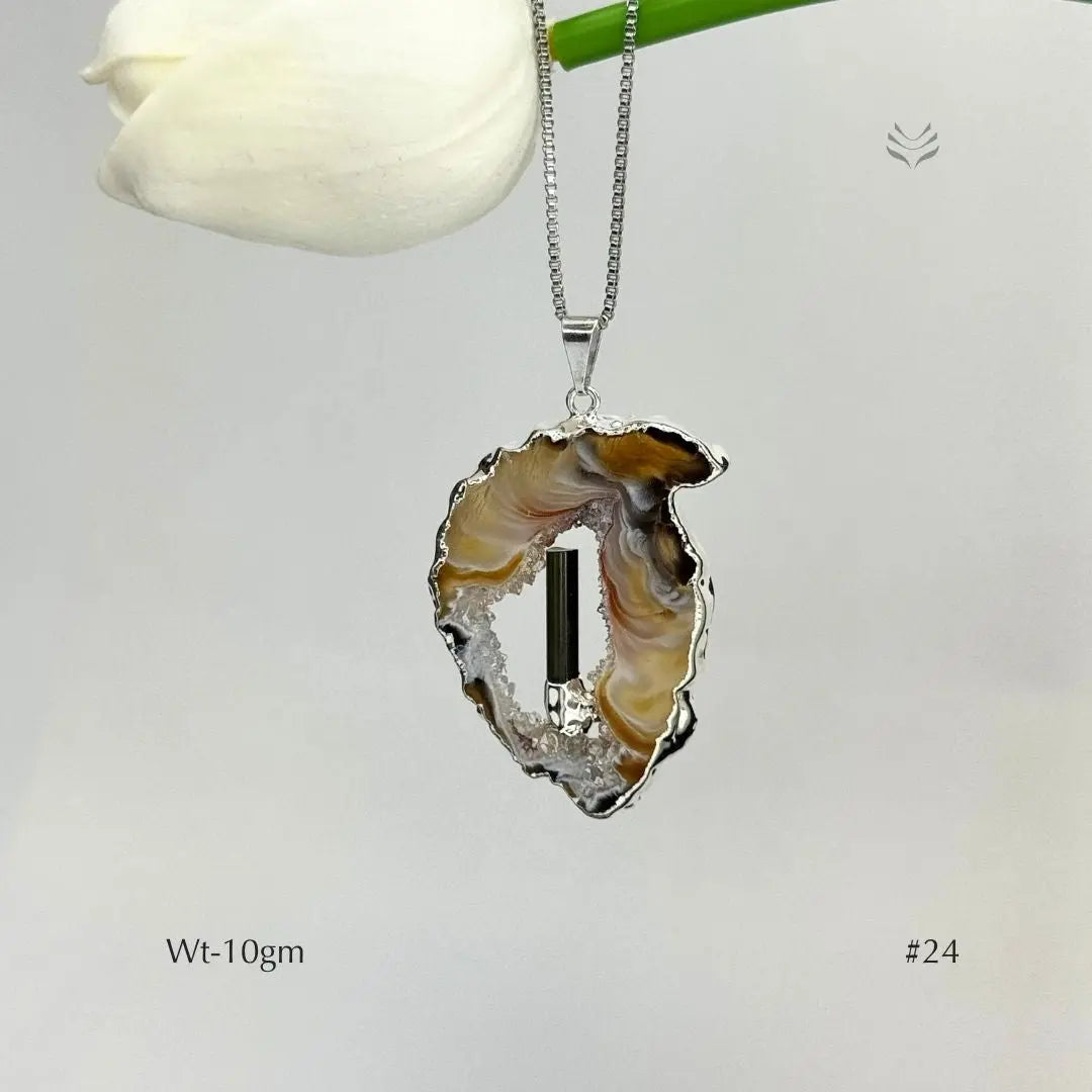 Anti Betrayal Geode Pendant  Jewellery