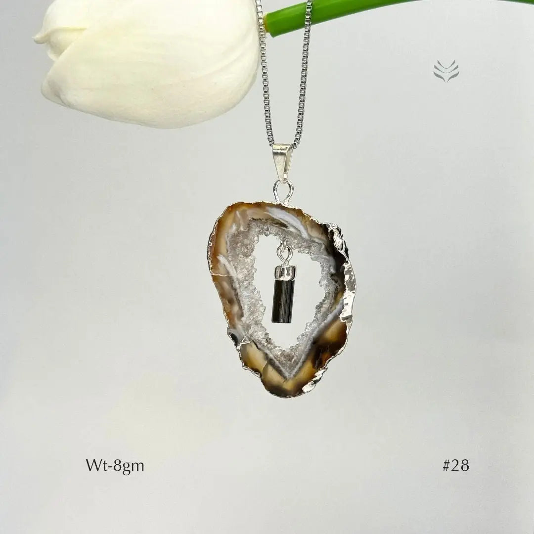 Anti Betrayal Geode Pendant  Jewellery