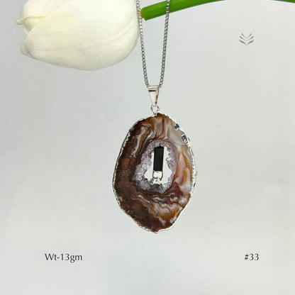 Anti Betrayal Geode Pendant  Jewellery