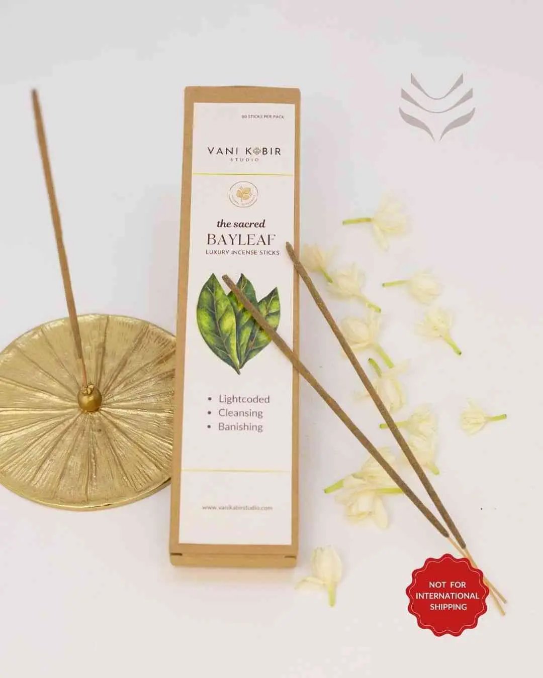 Light-Coded Bay Leaf Luxury Incense Sticks with stand