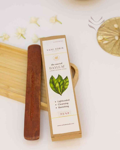 Bay Leaf Luxury Incense Sticks with wooden holder