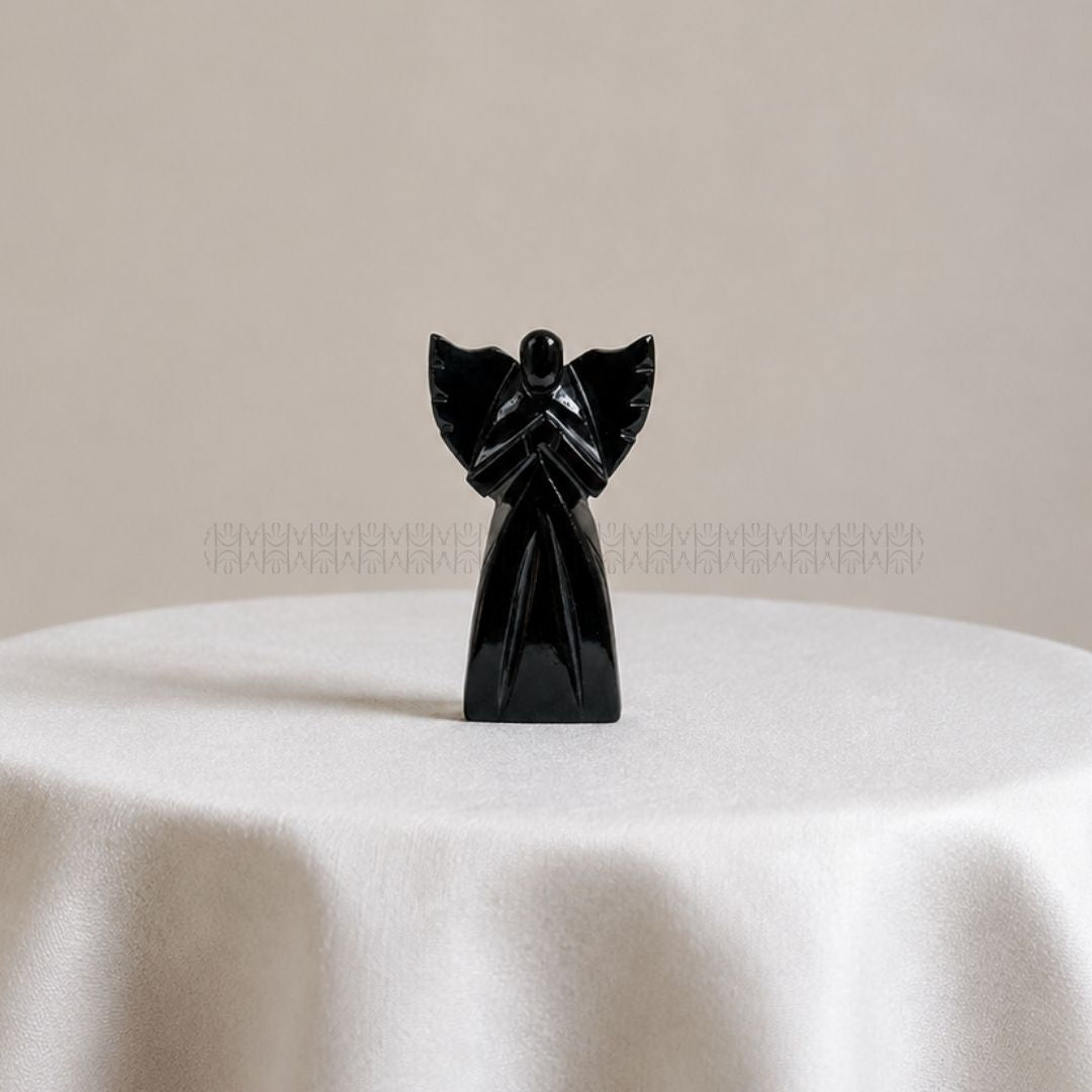 Black Tourmaline Angel  Crystal Angels