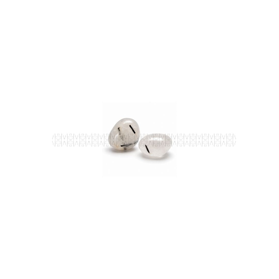 Black Rutile Quartz Tumbles  Crystal Tumbles