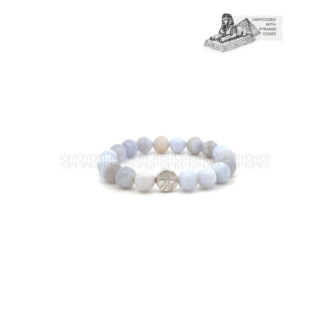 Stone Of Freedom Blue Lace Agate Bracelet 