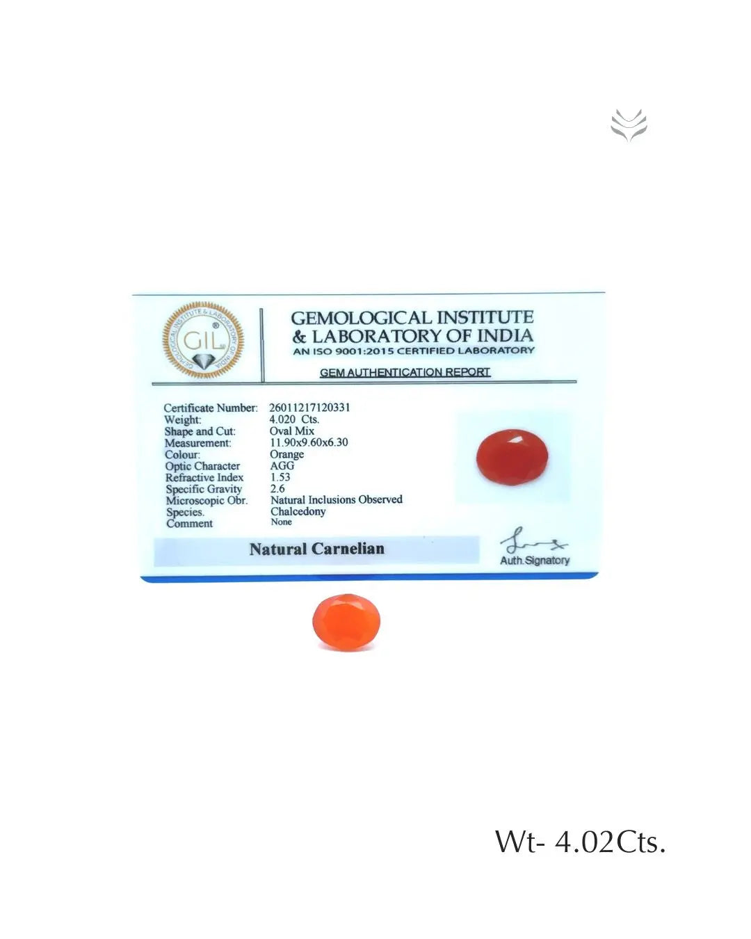 Carnelian - 4.02 Ct  Gemstones