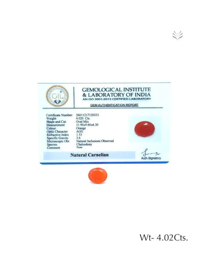 Carnelian - 4.02 Ct  Gemstones