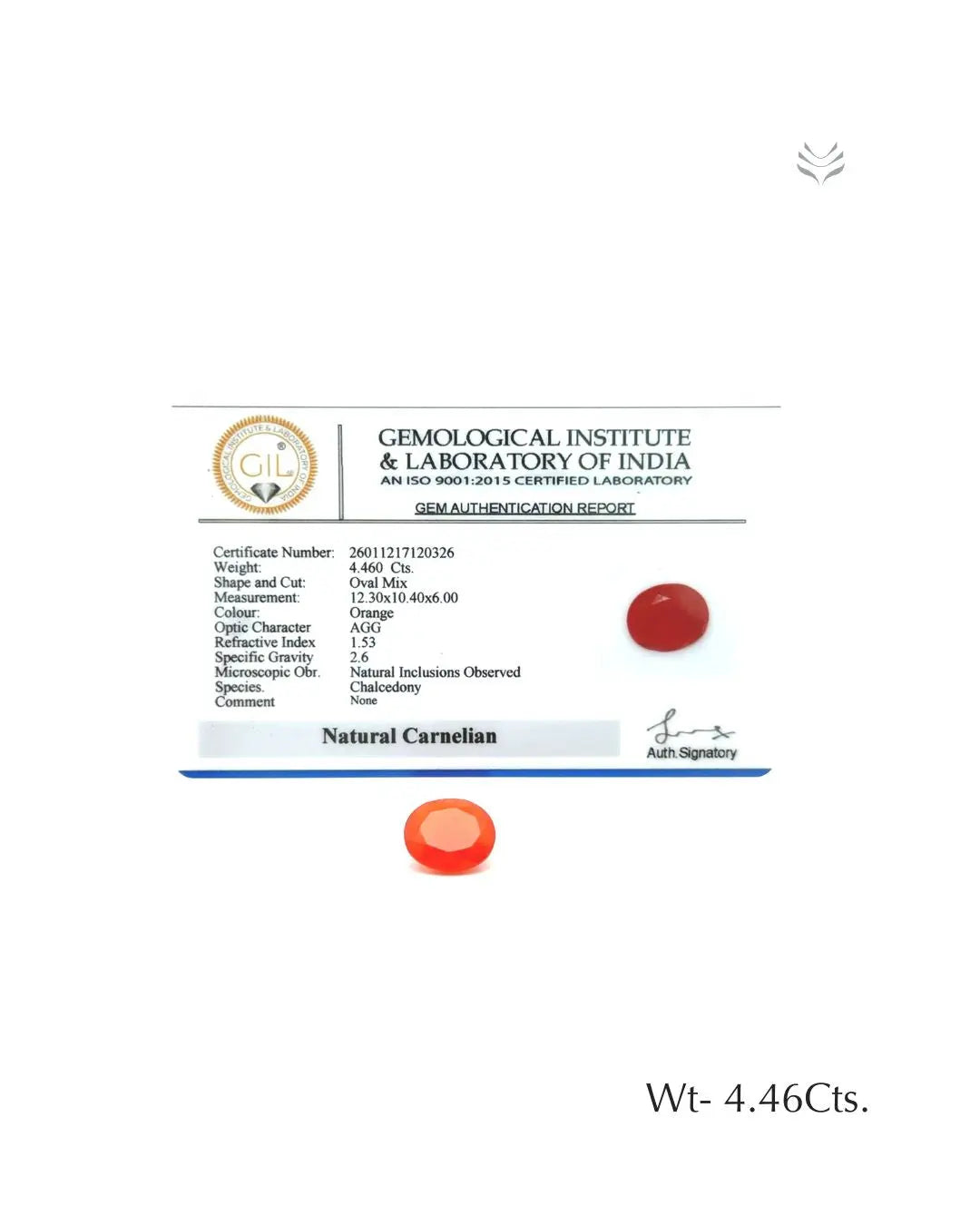 Carnelian - 4.46 Ct  Gemstones