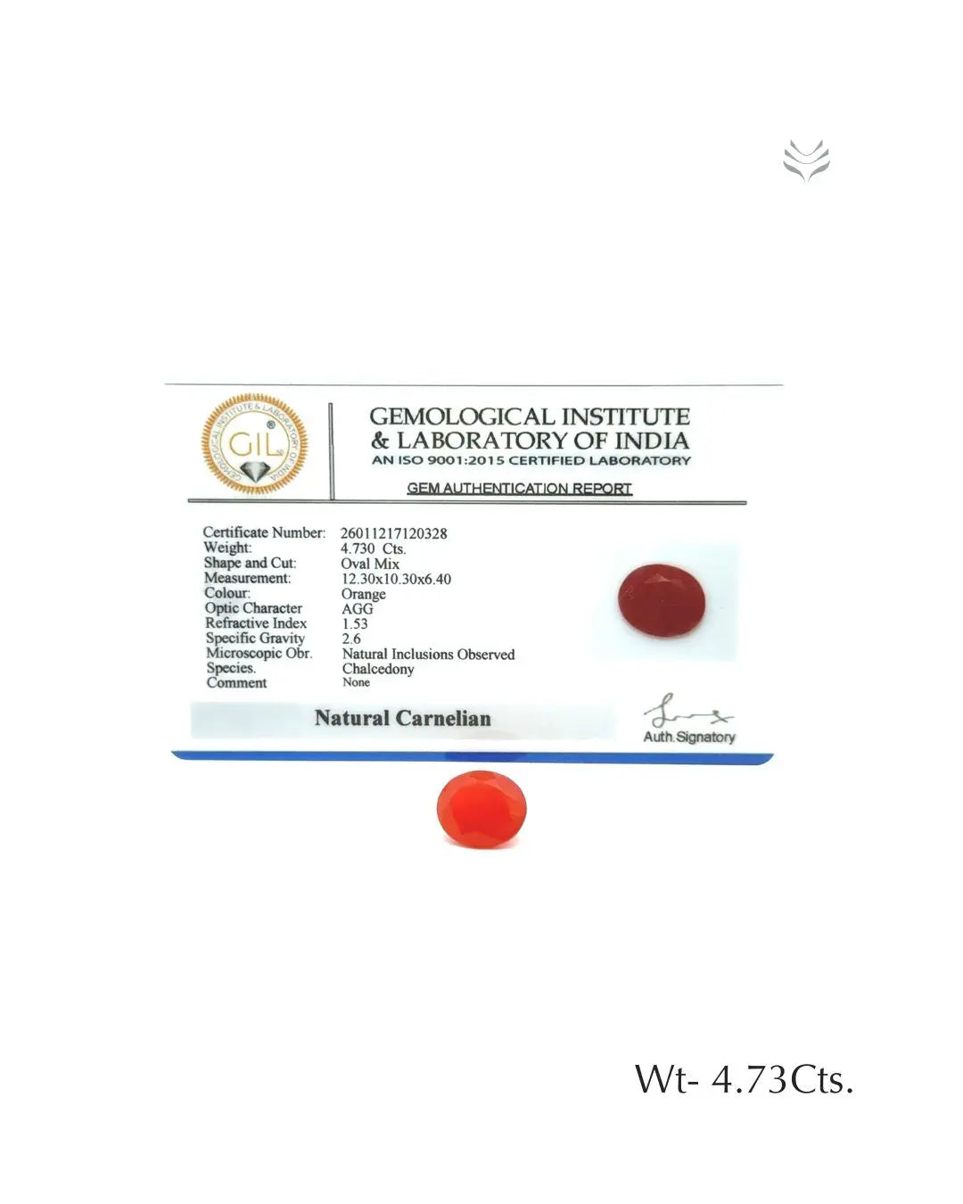 Carnelian - 4.73 Ct  Gemstones