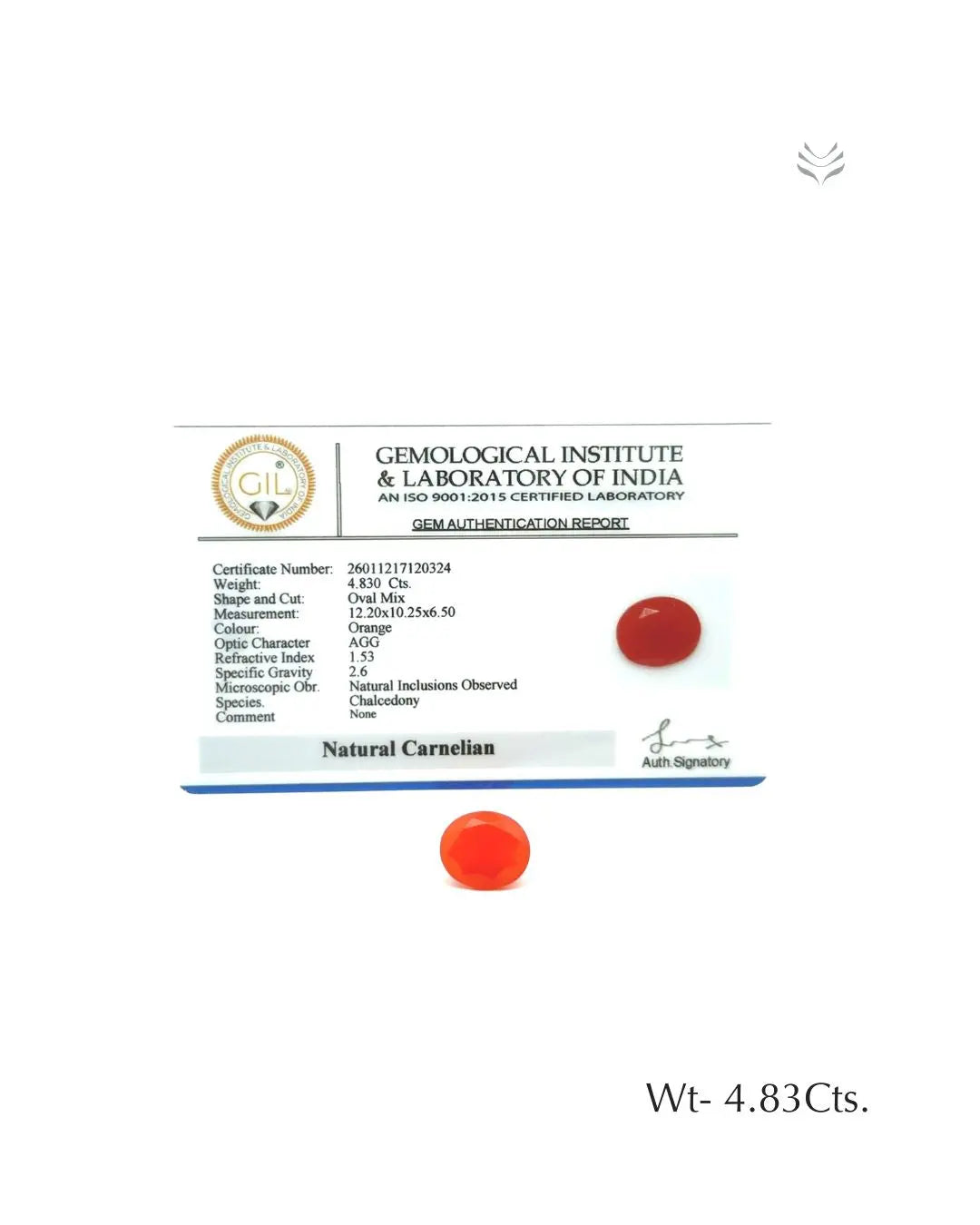 Carnelian - 4.83 Ct  Gemstones