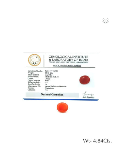 Carnelian - 4.84 Ct  Gemstones