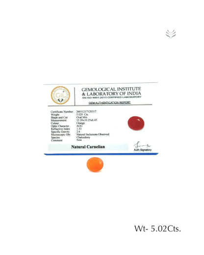 Carnelian - 5.02 Ct  Gemstones