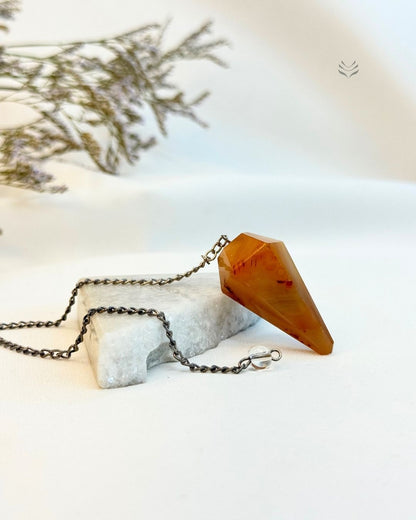 Crystal Pendulum- Carnelian 