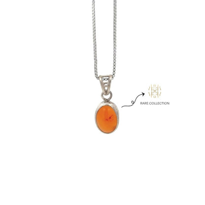 Carnelian Silver Pendant 