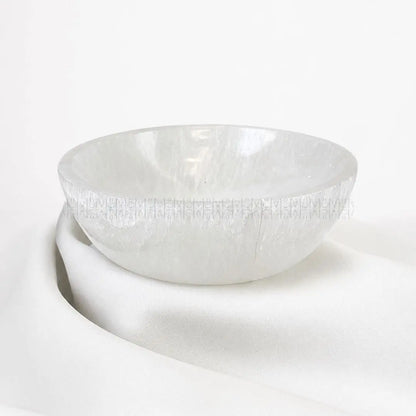 Celestial Aura Selenite Bowl Regular  pyramid