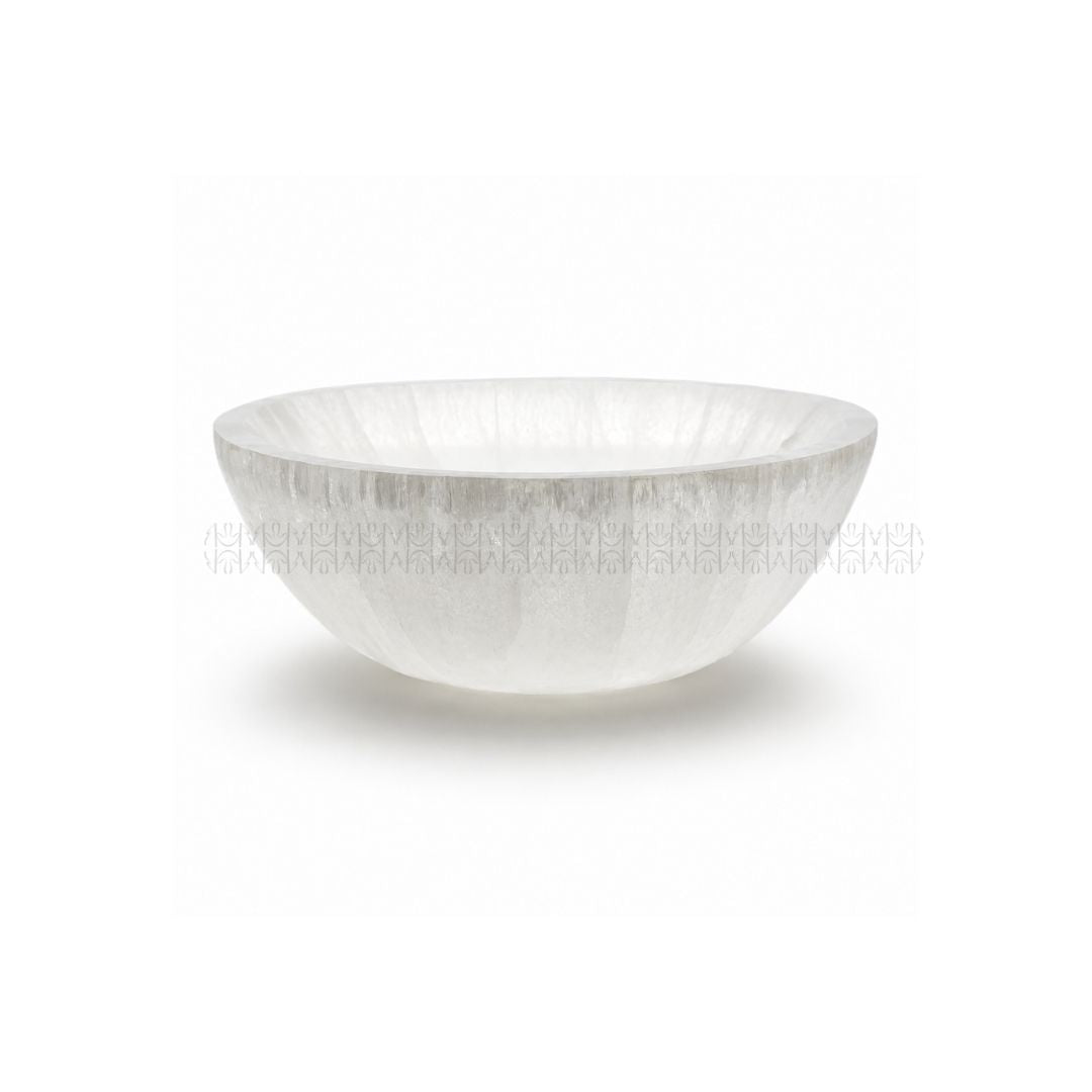 Celestial Aura Selenite Bowl Regular  pyramid