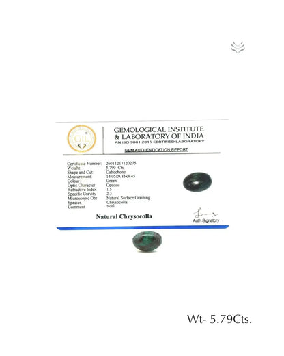 Chrysocolla - 5.79 Ct  Gemstones