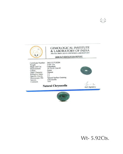 Chrysocolla - 5.92 Ct  Gemstones