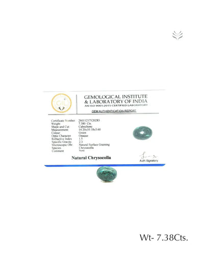 Chrysocolla - 7.38 Ct  Gemstones