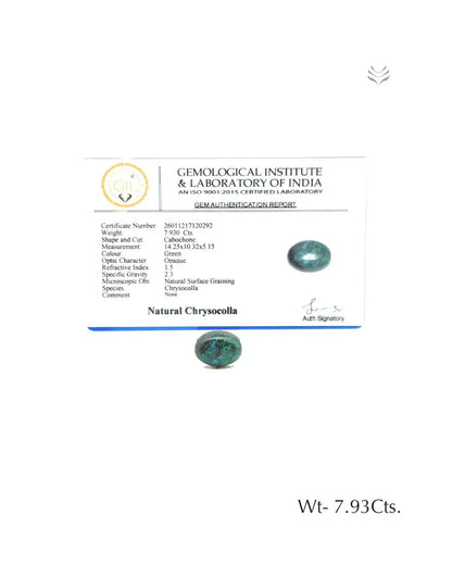 Chrysocolla - 7.93 Ct  Gemstones